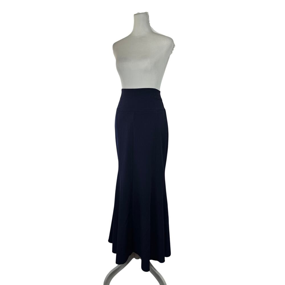 Vintage Y2K Wall St Navy Blue Bodycon Maxi Skirt